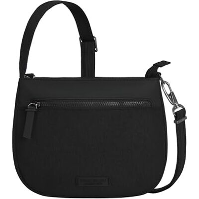 Travelon Unisex Metro Stöldskydd Sadel Crossbody, Svart, Svart Travelon Unisex Metro Stöldskydd Sadel Crossbody, Svart, Svart