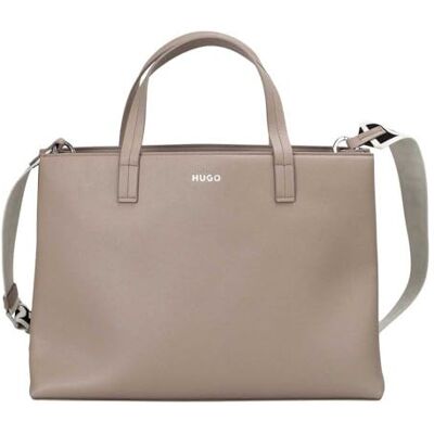 HUGO Bel Tote W.L., damhandväska, mörkbeige, en storlek, Mörk beige, Taille unique HUGO Bel Tote W.L., damhandväska, mörkbeige, en storlek, Mörk beige, Taille unique