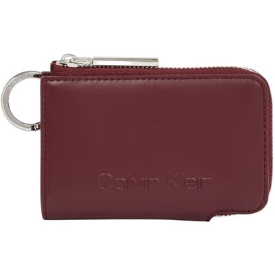 Calvin dam präglad logotyp dragkedja korthållare K60K612441, lila (Oxblood), en storlek, Lila (Oxblood), en storlek Calvin dam präglad logotyp dragkedja korthållare K60K612441, lila (Oxblood), en storlek, Lila (Oxblood), en storlek