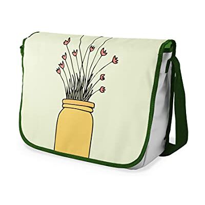 Bonamaison Le Jardin du Lin digital tryckt budbärare skolväskor med kaki rem för flickor och pojkar, tillbaka till skolan, kurirväskor för studenter, axelväskor, storlek: 29 x 36 cm, Mångfärgad, Messenger Bonamaison Le Jardin du Lin digital tryckt budbärare skolväskor med kaki rem för flickor och pojkar, tillbaka till skolan, kurirväskor för studenter, axelväskor, storlek: 29 x 36 cm, Mångfärgad, Messenger
