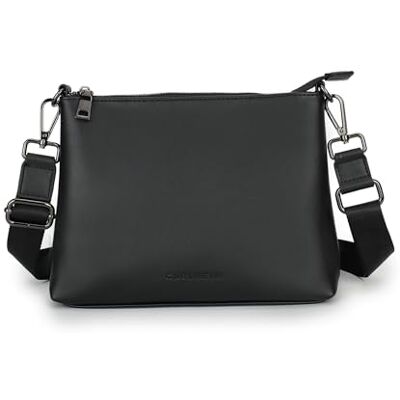Carlheim Women's Crossbody bag SARA PU-leather premium, Black Carlheim Women's Crossbody bag SARA PU-leather premium, Black