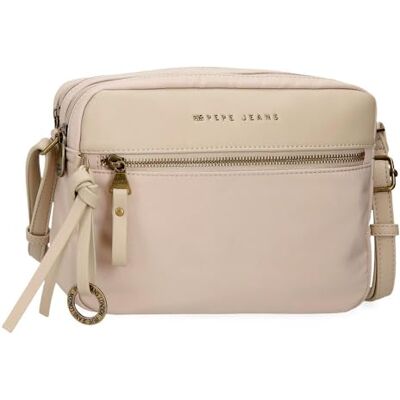 Pepe Jeans Morgan axelväska med två fack beige 24 x 16 x 9 cm polyester med detaljer i konstläder av Joumma väskor, beige, Talla única, Axelväska med två fack Pepe Jeans Morgan axelväska med två fack beige 24 x 16 x 9 cm polyester med detaljer i konstläder av Joumma väskor, beige, Talla única, Axelväska med två fack