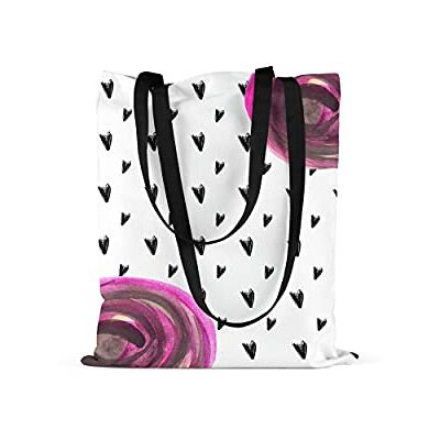 Bonamaison Tote Bag İtryckt med långa svarta handtag, matkasse, shoppingväska, vikbar, kanvasväska, storlek: 48 x 55 cm, flerfärgad, med långa svarta handtag, mångfärgad, med långa svarta handtag Bonamaison Tote Bag İtryckt med långa svarta handtag, matkasse, shoppingväska, vikbar, kanvasväska, storlek: 48 x 55 cm, flerfärgad, med långa svarta handtag, mångfärgad, med långa svarta handtag