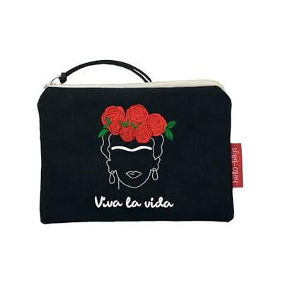 hello-bags . Plånbok/plånbok/kortväska. Exteriör: 100% bomull med dragkedja och innerfoder inklusive presentpåse Modell: "levande" Färg: rå/svart Mått: 14 x 10 cm, svart, Pequeño hello-bags . Plånbok/plånbok/kortväska. Exteriör: 100% bomull med dragkedja och innerfoder inklusive presentpåse Modell: "levande" Färg: rå/svart Mått: 14 x 10 cm, svart, Pequeño