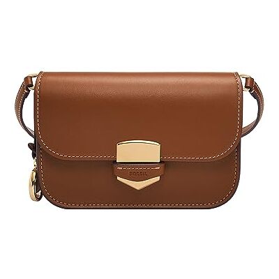 Fossil Women's Lennox Leather Small Flap Crossbody Purse Handbag, Brown (Model: ZB1926200) Fossil Women's Lennox Leather Small Flap Crossbody Purse Handbag, Brown (Model: ZB1926200)