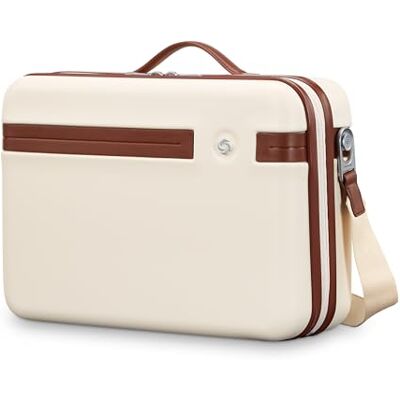Samsonite Virtuosa tågfodral med hård sida, crossbody resesminkväska med avtagbar rem, Benvitt, One Size, Virtuosa tågfodral för hård sida Samsonite Virtuosa tågfodral med hård sida, crossbody resesminkväska med avtagbar rem, Benvitt, One Size, Virtuosa tågfodral för hård sida