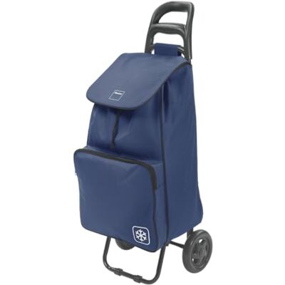 Metaltex Krokus shoppingvagn 50 l med kylväska, avtagbar väska, blå Metaltex Krokus shoppingvagn 50 l med kylväska, avtagbar väska, blå