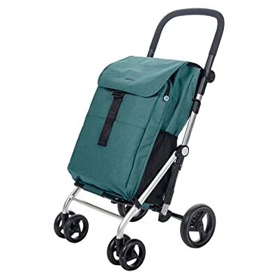 Carlett 4 Wheel Lett470 Classic Family Folding Trolley with Large Capacity, 32 kg, 64L Shopping, 10.5L Thermal Bag and Back Pocket Green, 32kg Carlett 4 Wheel Lett470 Classic Family Folding Trolley with Large Capacity, 32 kg, 64L Shopping, 10.5L Thermal Bag and Back Pocket Green, 32kg