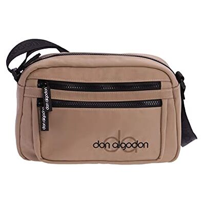 DON ALGODON Axelväska för kvinnor Damväska Axelväskor för kvinnor Damväskor med 2 yttre dragkedjor Nylon Zeno axelväska, Beige, 25 x 9 x 17 cm DON ALGODON Axelväska för kvinnor Damväska Axelväskor för kvinnor Damväskor med 2 yttre dragkedjor Nylon Zeno axelväska, Beige, 25 x 9 x 17 cm