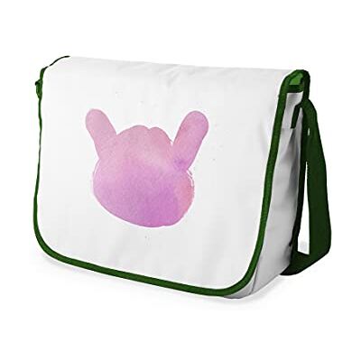 Bonamaison Messenger skolväskor med digitalt tryck med khaki remmar för flickor och pojkar, kurirväskor för elever, axelväskor, storlek: 29 x 36 cm Bonamaison Messenger skolväskor med digitalt tryck med khaki remmar för flickor och pojkar, kurirväskor för elever, axelväskor, storlek: 29 x 36 cm