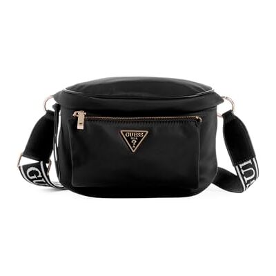GUESS Damer Power Play Mini Sling bärväska, midjeväska, svart, Einheitsgröße GUESS Damer Power Play Mini Sling bärväska, midjeväska, svart, Einheitsgröße
