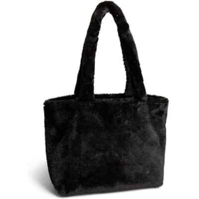 PIECES Pcjanice Fur Shopper, svart, Einheitsgröße PIECES Pcjanice Fur Shopper, svart, Einheitsgröße