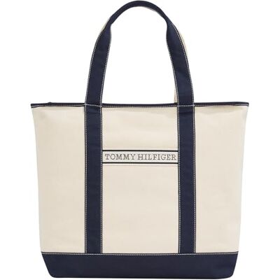 Tommy Hilfiger TH SOMMER CANVAS TOTE AW0AW17421, BLÅ (Rymdblå), OS, Blå rymd blå, One Size Tommy Hilfiger TH SOMMER CANVAS TOTE AW0AW17421, BLÅ (Rymdblå), OS, Blå rymd blå, One Size