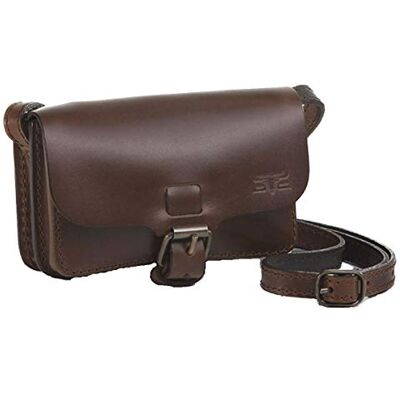 MIKA Unisex axelväska i äkta läder/sadeläder, dam axelväska väska med 1 huvudfack, disco läderfodral för kvinnor bagage – handbagage MIKA Unisex axelväska i äkta läder/sadeläder, dam axelväska väska med 1 huvudfack, disco läderfodral för kvinnor bagage – handbagage