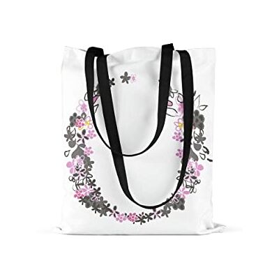 Bonamaison Tote Bag İtryckt med långa svarta handtag, matkasse, shoppingväska, vikbar, kanvasväska, storlek: 48 x 55 cm, flerfärgad, med långa svarta handtag, mångfärgad, med långa svarta handtag Bonamaison Tote Bag İtryckt med långa svarta handtag, matkasse, shoppingväska, vikbar, kanvasväska, storlek: 48 x 55 cm, flerfärgad, med långa svarta handtag, mångfärgad, med långa svarta handtag
