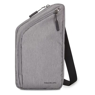 Travelon Unisex World Travel Essentials Crossbody Väska, Grå ljung, En storlek, Modern Travelon Unisex World Travel Essentials Crossbody Väska, Grå ljung, En storlek, Modern
