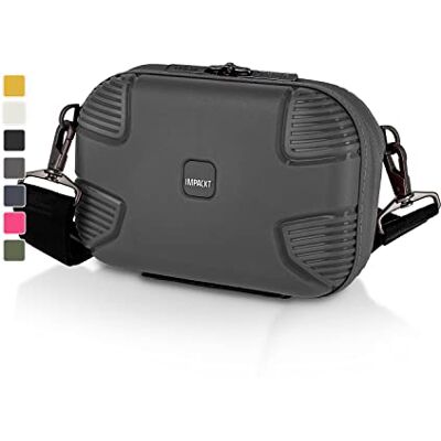 Travelite IMPACKT IP1 handbagage Crossbody Bag tillverkad av återvunnen postkonsumentplast; hållbar axelväska med 6 års garanti + avtagbar bärrem, Järngrå, Minimal Travelite IMPACKT IP1 handbagage Crossbody Bag tillverkad av återvunnen postkonsumentplast; hållbar axelväska med 6 års garanti + avtagbar bärrem, Järngrå, Minimal