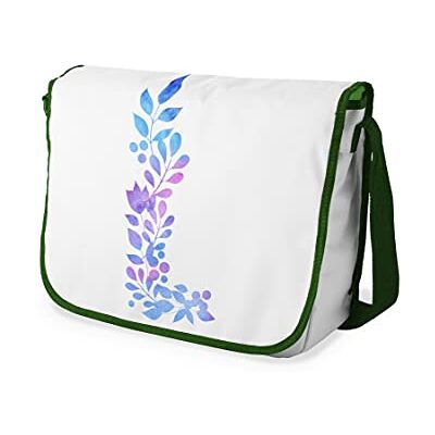 Bonamaison Le Jardin du Lin digital tryckt budbärare skolväskor med kaki rem för flickor och pojkar, tillbaka till skolan, kurirväskor för studenter, axelväskor, storlek: 29 x 36 cm, Mångfärgad, Messenger Bonamaison Le Jardin du Lin digital tryckt budbärare skolväskor med kaki rem för flickor och pojkar, tillbaka till skolan, kurirväskor för studenter, axelväskor, storlek: 29 x 36 cm, Mångfärgad, Messenger