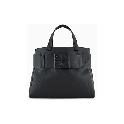 Giorgio Armani kvinnors susy liten shoppingväska, svart, svart, Einheitsgröße Giorgio Armani kvinnors susy liten shoppingväska, svart, svart, Einheitsgröße