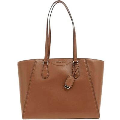 Michael Kors Taryn stor multifunktionell tygväska med dragkedja, Guldton hårdvara/bagage, onesize Michael Kors Taryn stor multifunktionell tygväska med dragkedja, Guldton hårdvara/bagage, onesize