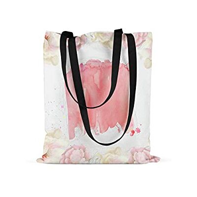Bonamaison Tryckt handväska, 100% bomull, återanvändbar shoppingväska, miljövänlig, hopfällbar, tygväska med svarta handtag, 48 x 55 cm tillverkad i Turkiet, Flerfärgad, 48x55 Cm, Med svarta Bonamaison Tryckt handväska, 100% bomull, återanvändbar shoppingväska, miljövänlig, hopfällbar, tygväska med svarta handtag, 48 x 55 cm tillverkad i Turkiet, Flerfärgad, 48x55 Cm, Med svarta