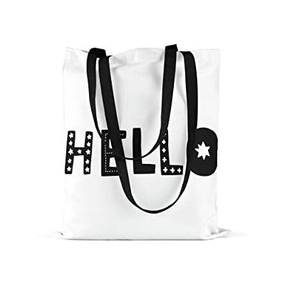 Bonamaison Tote Bag İtryckt med långa svarta handtag, matkasse, shoppingväska, vikbar, kanvasväska, storlek: 48 x 55 cm, flerfärgad, med långa svarta handtag, mångfärgad, med långa svarta handtag Bonamaison Tote Bag İtryckt med långa svarta handtag, matkasse, shoppingväska, vikbar, kanvasväska, storlek: 48 x 55 cm, flerfärgad, med långa svarta handtag, mångfärgad, med långa svarta handtag