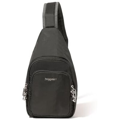 Baggallini Anti-Theft Daytripper Sling 7x12 Crossbody Bag Travel Safe, Securtex Locking Zippers, Slash-Resistant Strap Baggallini Anti-Theft Daytripper Sling 7x12 Crossbody Bag Travel Safe, Securtex Locking Zippers, Slash-Resistant Strap