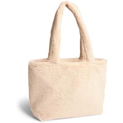 PIECES Pcjanice Fur Shopper, Silverfoder, Einheitsgröße PIECES Pcjanice Fur Shopper, Silverfoder, Einheitsgröße