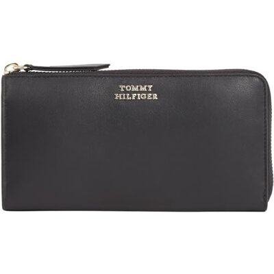 Tommy Hilfiger kvinnors Hilfiger läder LRG ZA plånböcker, svart, en storlek, Svart, One Size Tommy Hilfiger kvinnors Hilfiger läder LRG ZA plånböcker, svart, en storlek, Svart, One Size