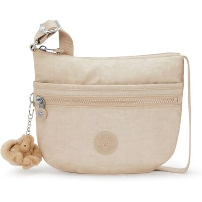 Kipling Arto S Liten Crossbody, Sparkled Beige, Beige Kipling Arto S Liten Crossbody, Sparkled Beige, Beige