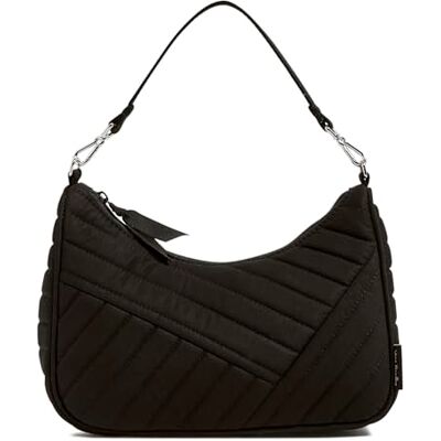 Vera Bradley dam bomull Frannie mini halvmåne axelremsväska, svart, en storlek, Svart, en storlek Vera Bradley dam bomull Frannie mini halvmåne axelremsväska, svart, en storlek, Svart, en storlek