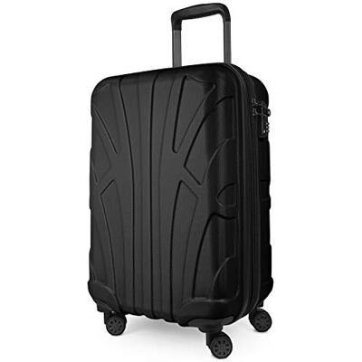 suitline Business kabintrolley 55 x 35 x 21 till 25 cm hård skal expanderbar med laptopfack 15 tum TSA lås 4 dubbla hjul handbagage, swart suitline Business kabintrolley 55 x 35 x 21 till 25 cm hård skal expanderbar med laptopfack 15 tum TSA lås 4 dubbla hjul handbagage, swart