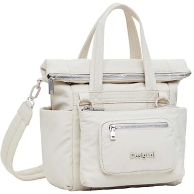 Desigual Damtillbehör nylon handväska, vit, Vit Desigual Damtillbehör nylon handväska, vit, Vit