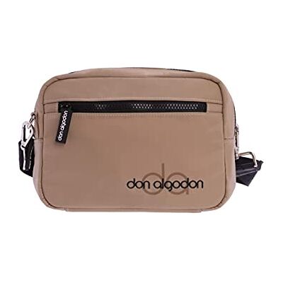 DON ALGODON Axelväska för kvinnor Damväska Väskor axelväska dam Damväskor med blixtlås utomhus Zaira Nylon Crossbody väska, Beige, 22 x 8 x 16 cm DON ALGODON Axelväska för kvinnor Damväska Väskor axelväska dam Damväskor med blixtlås utomhus Zaira Nylon Crossbody väska, Beige, 22 x 8 x 16 cm