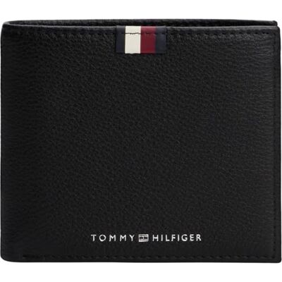 Tommy Hilfiger herr Th Prem Lea Cc klaff och mynt AM0AM13341BDS001, svart, OS Tommy Hilfiger herr Th Prem Lea Cc klaff och mynt AM0AM13341BDS001, svart, OS