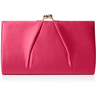 SwankySwans Swanky Swans dam Mira satin klassisk ramväska clutch, 5 x 12 x 20 cm, Rosa (Fuschia) 5.1x12x20.8 cm (W x H x L) SwankySwans Swanky Swans dam Mira satin klassisk ramväska clutch, 5 x 12 x 20 cm, Rosa (Fuschia) 5.1x12x20.8 cm (W x H x L)