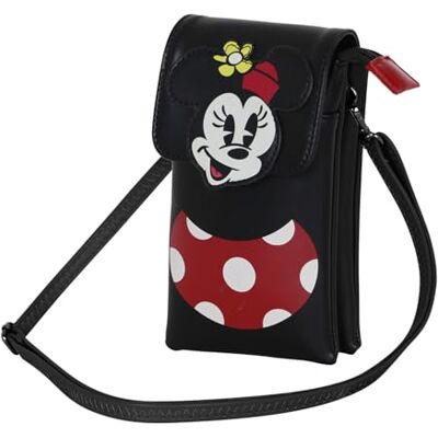 Disney Mimmi Pigg ansikte – mobiltelefonväska, svart, 12 x 20 cm, Svart, En storlek, Mobiltelefonväska ansikte Disney Mimmi Pigg ansikte – mobiltelefonväska, svart, 12 x 20 cm, Svart, En storlek, Mobiltelefonväska ansikte