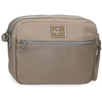 Pepe Jeans Christine Axelväska Beige 24 x 16 x 9 cm Polyester med Detaljer i Konstläder av Joumma Bags, beige, Talla única, axelväska Pepe Jeans Christine Axelväska Beige 24 x 16 x 9 cm Polyester med Detaljer i Konstläder av Joumma Bags, beige, Talla única, axelväska