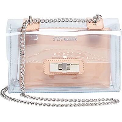 Steve Madden kvinnors scen Crossbody, en storlek, Klar, 8" L x 5" H x 3" W Steve Madden kvinnors scen Crossbody, en storlek, Klar, 8" L x 5" H x 3" W