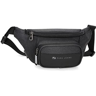 Pepe Jeans Jarvis midjeväska med väska, svart, 30 x 13 x 5,5 cm, polyester med detaljer av konstläder Pepe Jeans Jarvis midjeväska med väska, svart, 30 x 13 x 5,5 cm, polyester med detaljer av konstläder