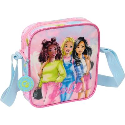 safta BARBIE PAINTERLY Liten axelväska, axelväska för barn, barnväska, lämplig för barn i åldrarna 5 till 14 år, bekväm och mångsidig, kvalitet och styrka, 16 x 4 x 18 cm, rosa/ljusblå, M, safta BARBIE PAINTERLY Liten axelväska, axelväska för barn, barnväska, lämplig för barn i åldrarna 5 till 14 år, bekväm och mångsidig, kvalitet och styrka, 16 x 4 x 18 cm, rosa/ljusblå, M,