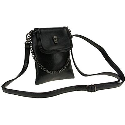 FakeFace Studded Skull Gothic Mini Chain Crossbody Shoulder Bag Satchel Travel Leather Tote Handbag Purse FakeFace Studded Skull Gothic Mini Chain Crossbody Shoulder Bag Satchel Travel Leather Tote Handbag Purse