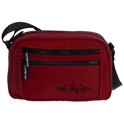 DON ALGODON Axelväska för kvinnor Damväska Axelväskor för kvinnor Damväskor med 2 yttre dragkedjor Nylon Zeno axelväska, Röd, 25 x 9 x 17 cm DON ALGODON Axelväska för kvinnor Damväska Axelväskor för kvinnor Damväskor med 2 yttre dragkedjor Nylon Zeno axelväska, Röd, 25 x 9 x 17 cm
