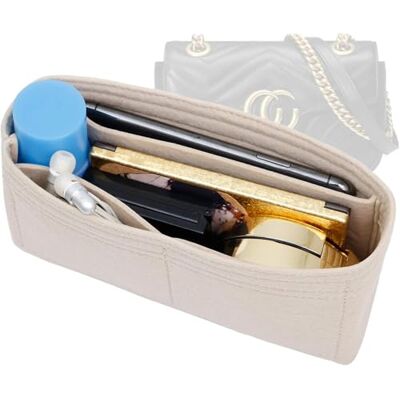 OAikor Purse Organizer infoga filtväska handväska väska påse shaper insättning för GG Marmont mini väska axelväska (miniatyr, konventional) OAikor Purse Organizer infoga filtväska handväska väska påse shaper insättning för GG Marmont mini väska axelväska (miniatyr, konventional)