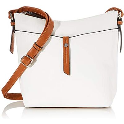 TOM TAILOR Novara axelväska för kvinnor crossbody väska medium, Vit (Weiß), 28x25x8.5 Centimeters (W x H x L) TOM TAILOR Novara axelväska för kvinnor crossbody väska medium, Vit (Weiß), 28x25x8.5 Centimeters (W x H x L)