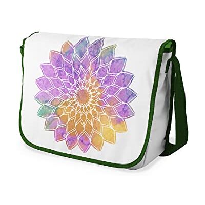 Bonamaison Le Jardin du Lin digital tryckt budbärare skolväskor med kaki rem för flickor och pojkar, tillbaka till skolan, kurirväskor för studenter, axelväskor, storlek: 29 x 36 cm, Mångfärgad, Messenger Bonamaison Le Jardin du Lin digital tryckt budbärare skolväskor med kaki rem för flickor och pojkar, tillbaka till skolan, kurirväskor för studenter, axelväskor, storlek: 29 x 36 cm, Mångfärgad, Messenger