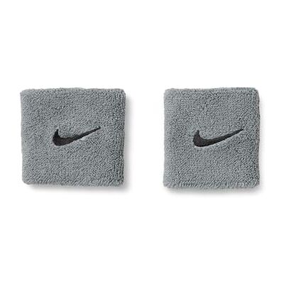 NIKE Unisex Swoosh Classic 2Pk Armband, Cool Grey/Black, One Size NIKE Unisex Swoosh Classic 2Pk Armband, Cool Grey/Black, One Size