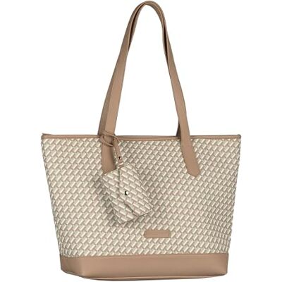TOM TAILOR Xenia Dam axelväska med dragkedja (stor storlek) design med dragkedja, Beige, L, modern TOM TAILOR Xenia Dam axelväska med dragkedja (stor storlek) design med dragkedja, Beige, L, modern