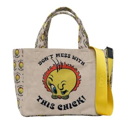 DOGO Vegan toteväska för dam, Tweety, The Chick! Wb, Taille unique, Samtida DOGO Vegan toteväska för dam, Tweety, The Chick! Wb, Taille unique, Samtida