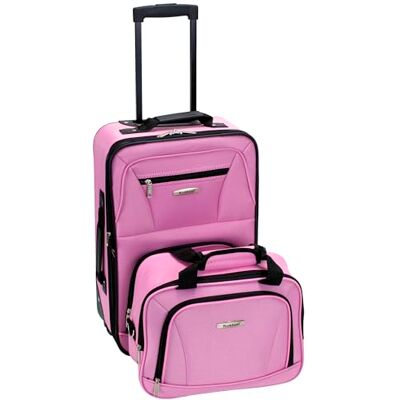 Rockland Fashion Softside upprätt bagageset, Rosa, En storlek, Mode mjuk sida upprätt bagage set Rockland Fashion Softside upprätt bagageset, Rosa, En storlek, Mode mjuk sida upprätt bagage set